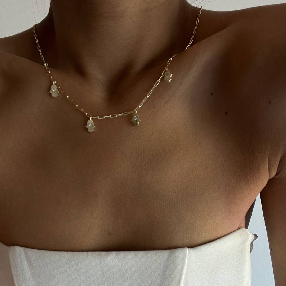 Kardelen Fatimas Hand Chocker Kette - 925 SILBER Tägliche Deals