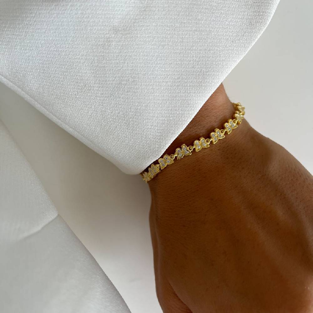 Kardelen Butterfly Armkette mit Zirkonia - 925 SILBER Bis zu 65% Rabatt