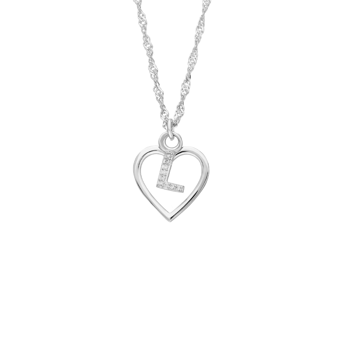 Kardelen Herz Zirkonia Buchstaben Kette - 925 SILBER Riesige Rabatte