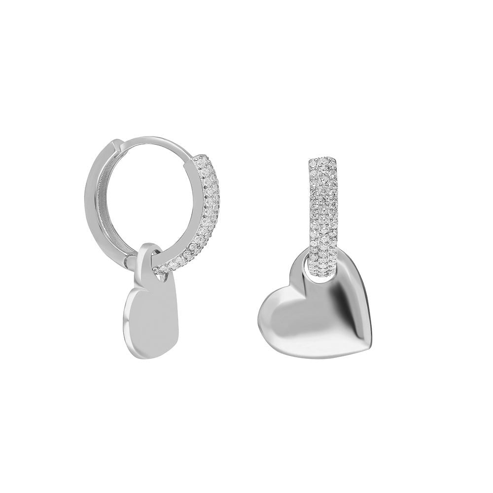 Kardelen Big Herz Zirkonia Ohrring - 925 SILBER Clearance-Verkauf