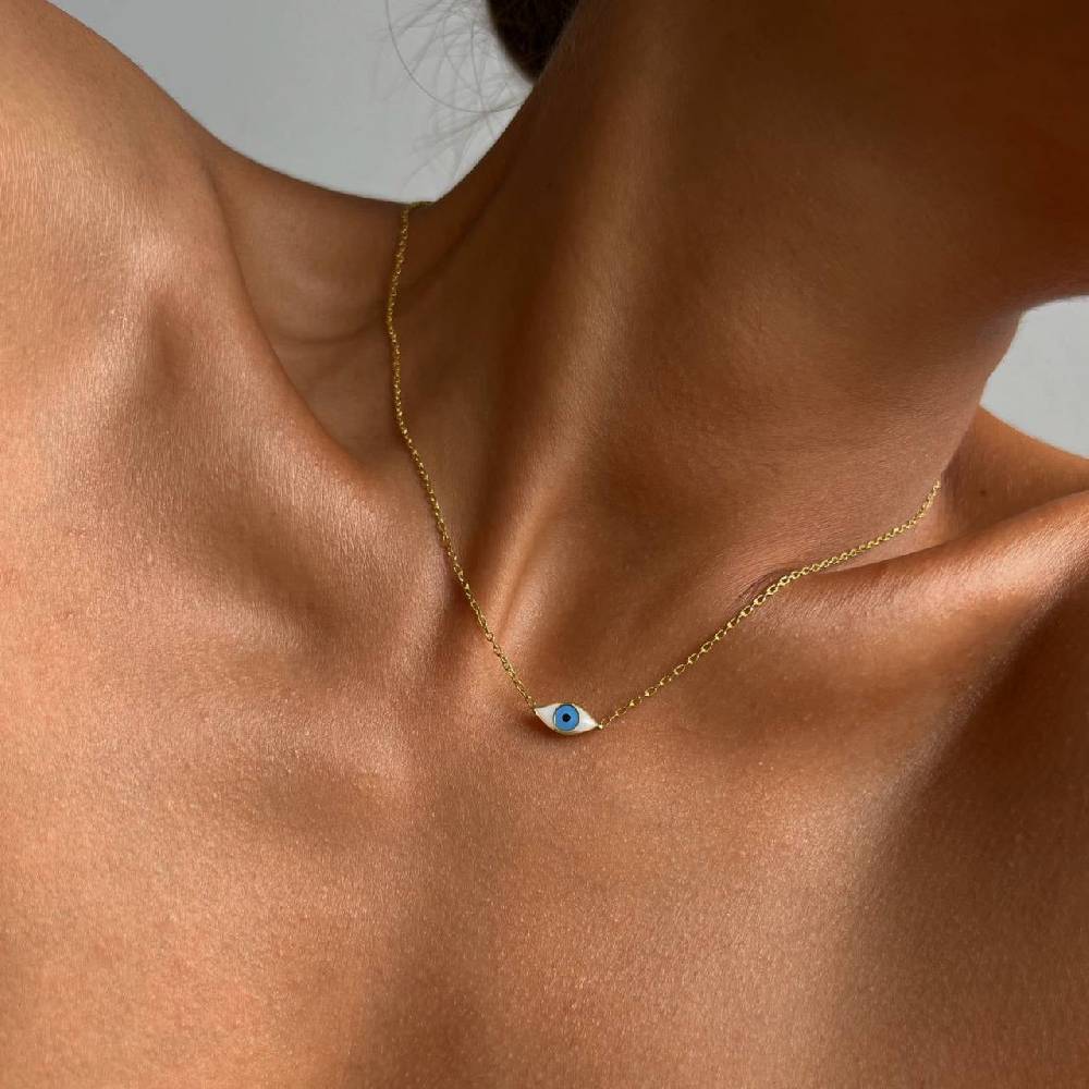 Kardelen COLORFULL MINI EYE NECKLACE - 925 SILBER Fabrikpreis