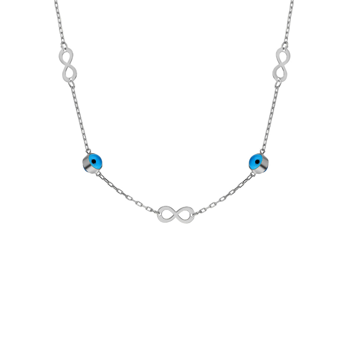 Kardelen Infinity Nazar Halskette II - 925 SILBER Sonderangebot