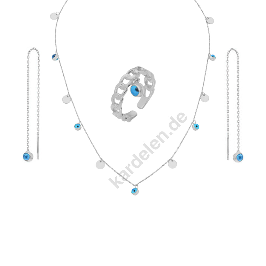 Kardelen Nazar Set - 925 SILBER Versandkostenfrei