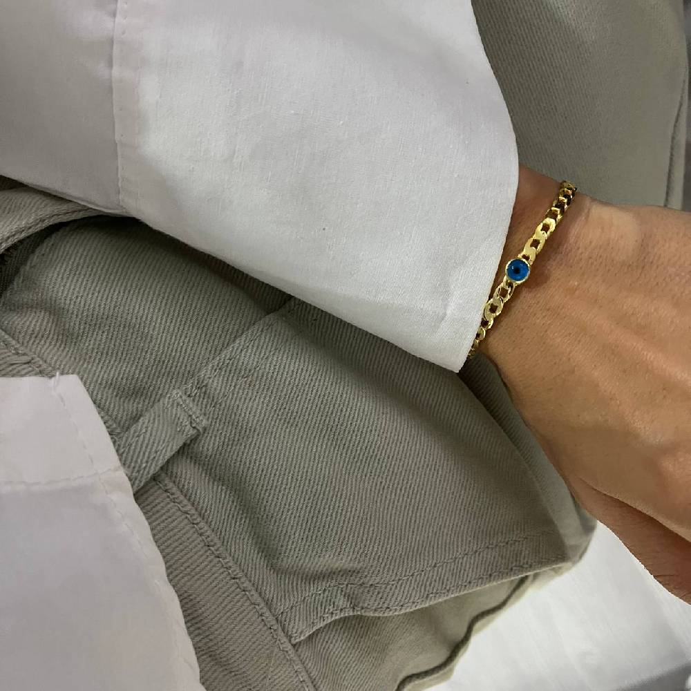 Kardelen Armreifen mit Nazar Model 2 - 925 SILBER Preisnachlass