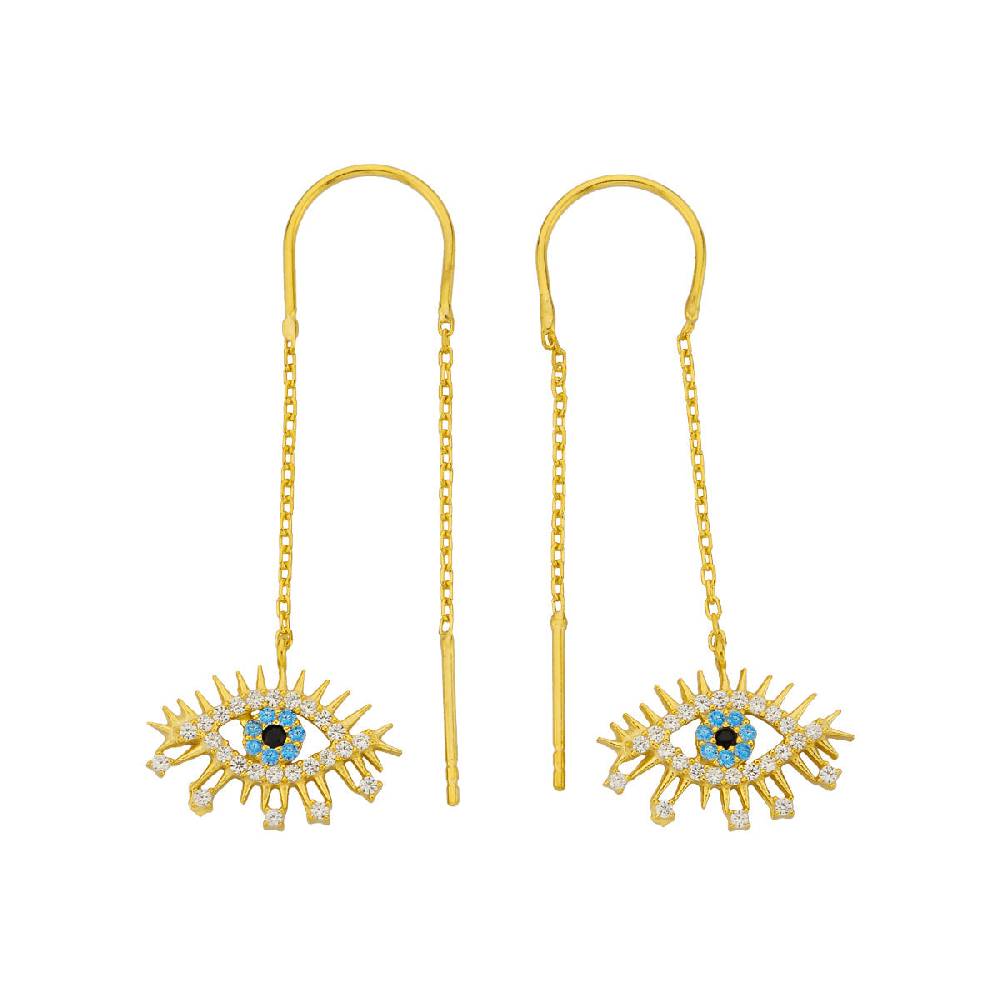 Kardelen Eye Effect Hängend Ohrring - 925 SILBER Cyber Monday