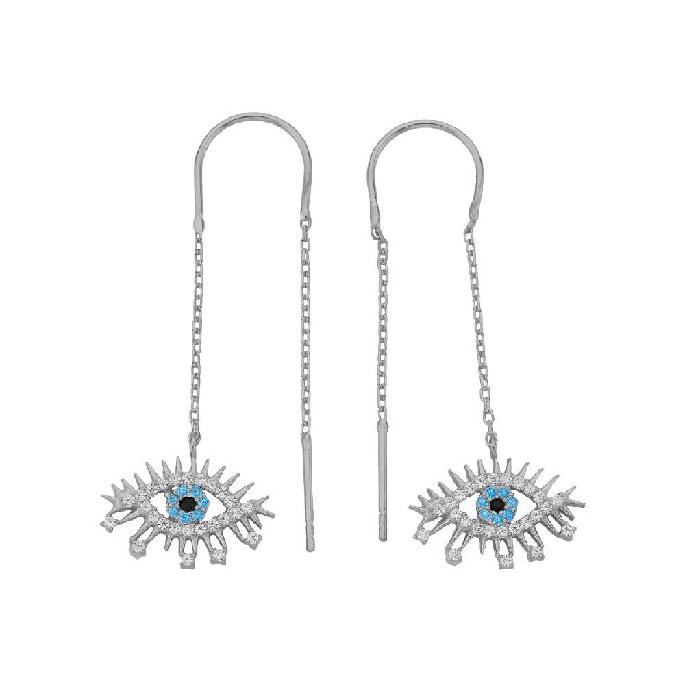 Kardelen Eye Effect Hängend Ohrring - 925 SILBER Cyber Monday