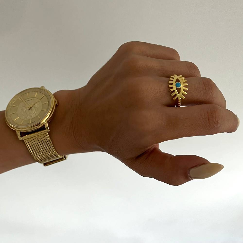 Kardelen Eye Ring - 925 SILBER Osterangebot