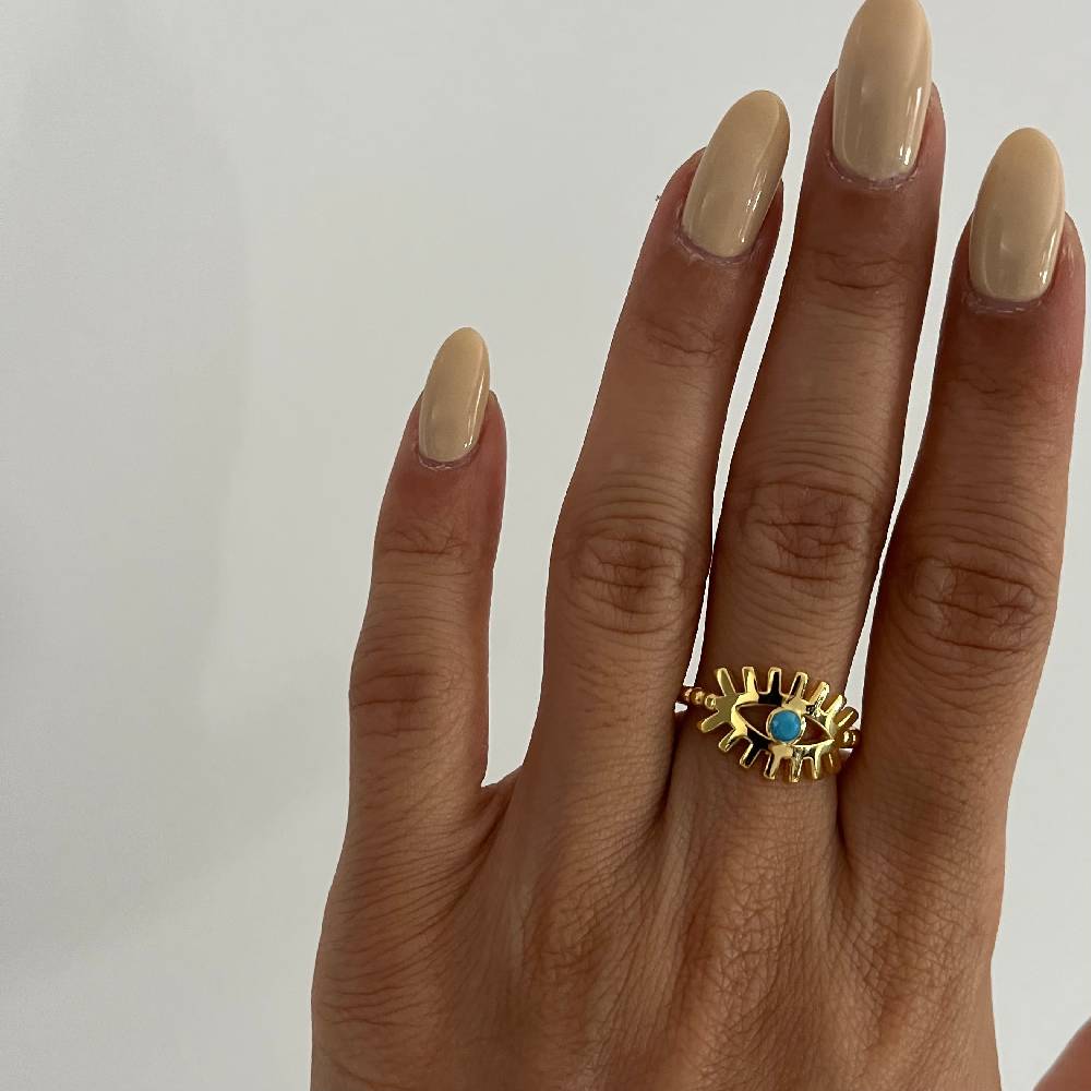 Kardelen Eye Ring - 925 SILBER Osterangebot