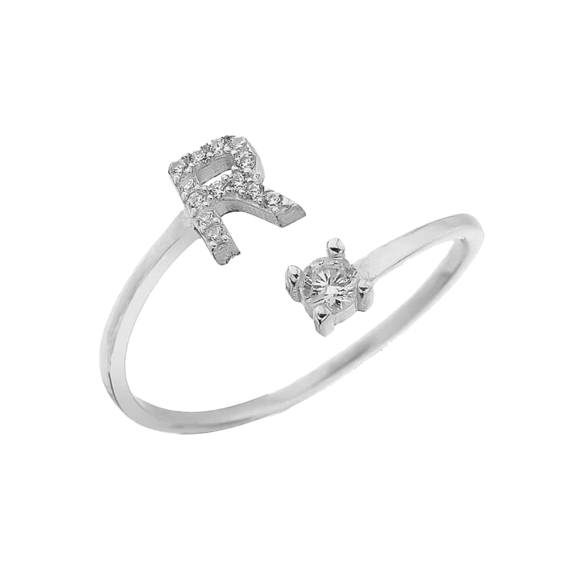 Kardelen Letter Diamond Ring - 925 SILBER Riesige Rabatte