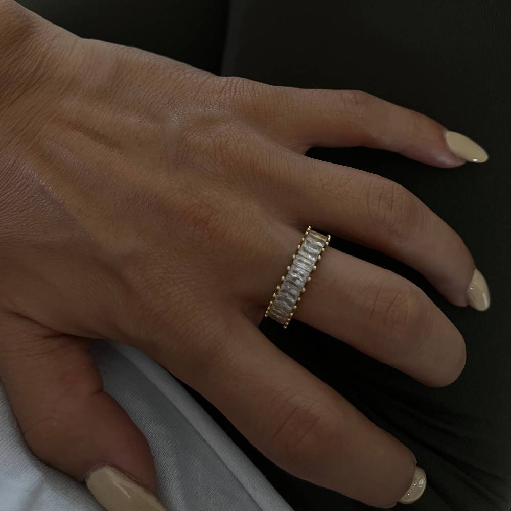 Kardelen Baguette Stones Ring - 925 SILBER Im Verkauf