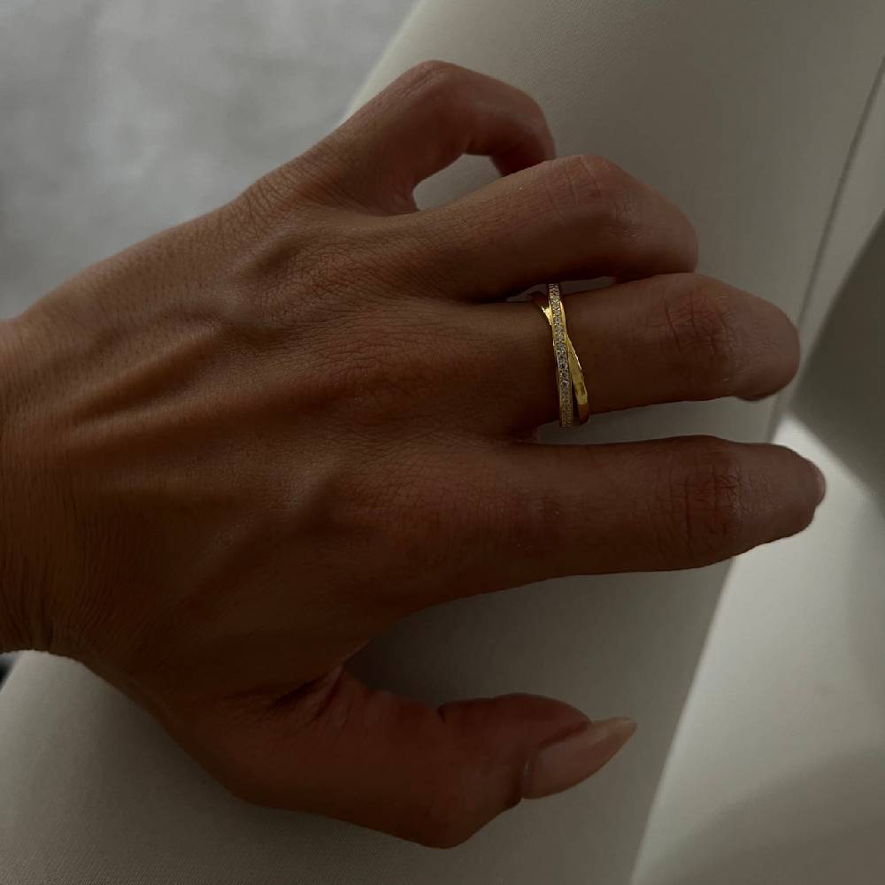 Kardelen Circle Zirkonia Ring - 925 SILBER Outlet