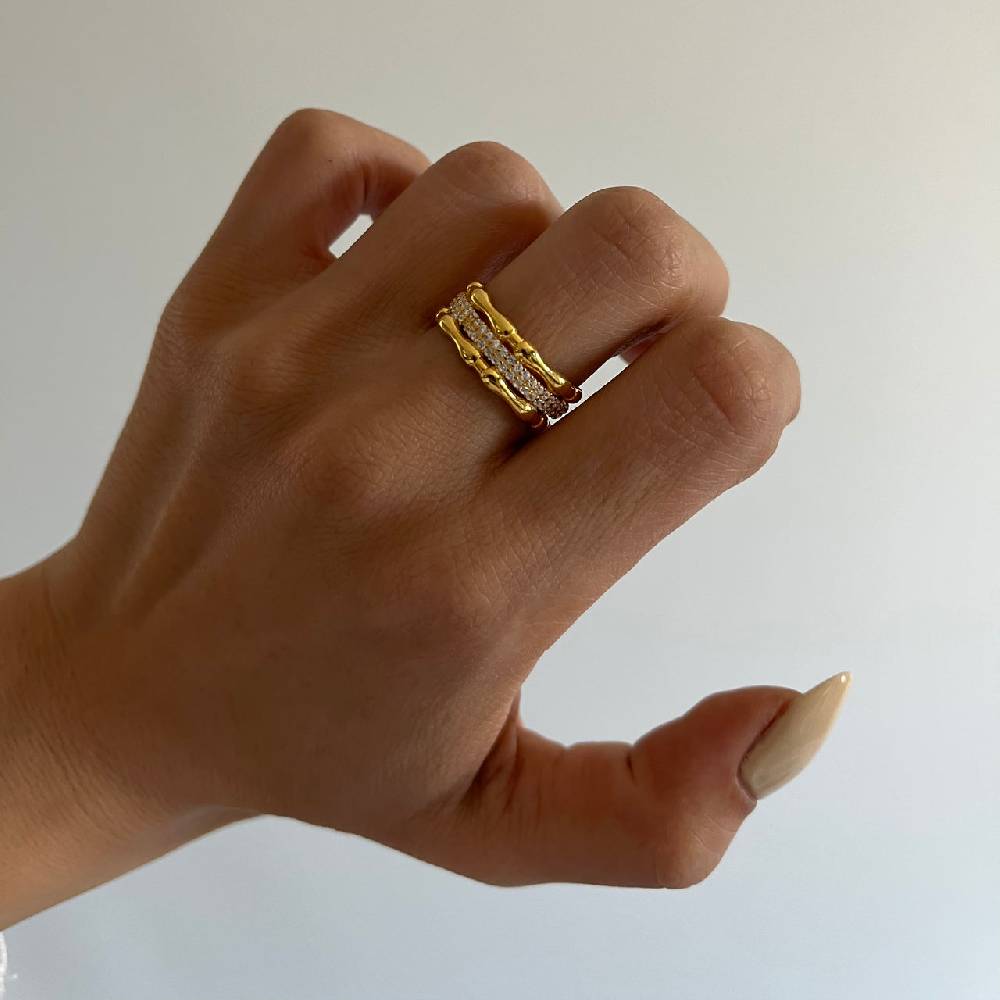 Kardelen Knochig Zirkonia Ring - 925 SILBER Angebote