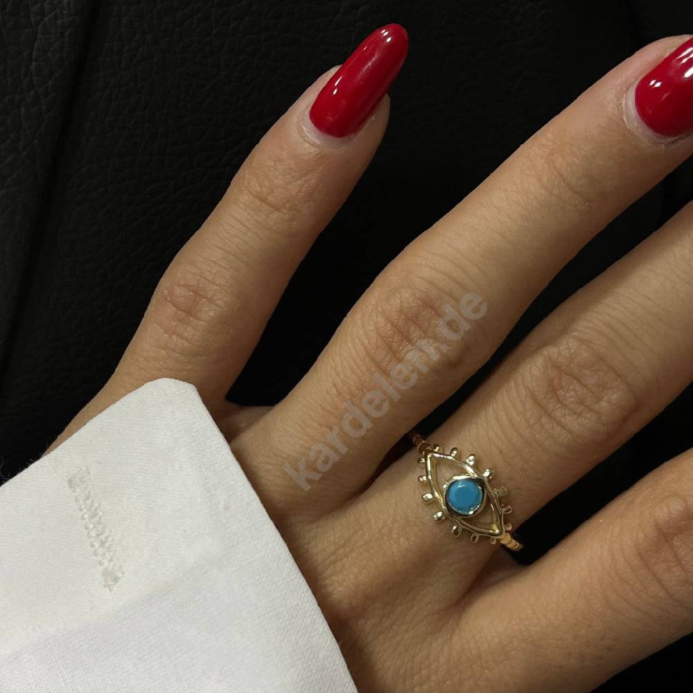 Kardelen 14K GOLD LEE AUGENRING Limitierter Zeitrabatt