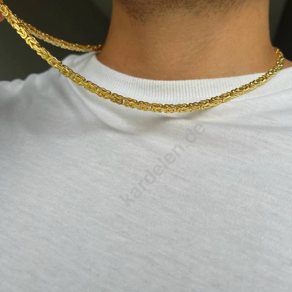 Kardelen 14K GOLD KÖNIGSKETTE Großer Ausverkauf