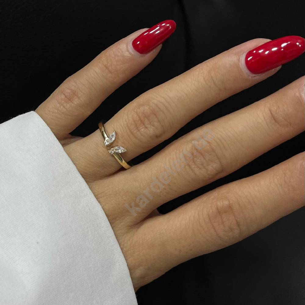 Kardelen 14K Gold Zirkonia Butterfly Ring Muttertagsangebot