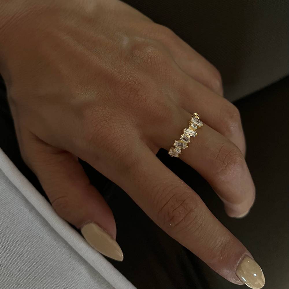 Kardelen BAGUETTE SHIFT RING - 925 SILBER Neueste Mode