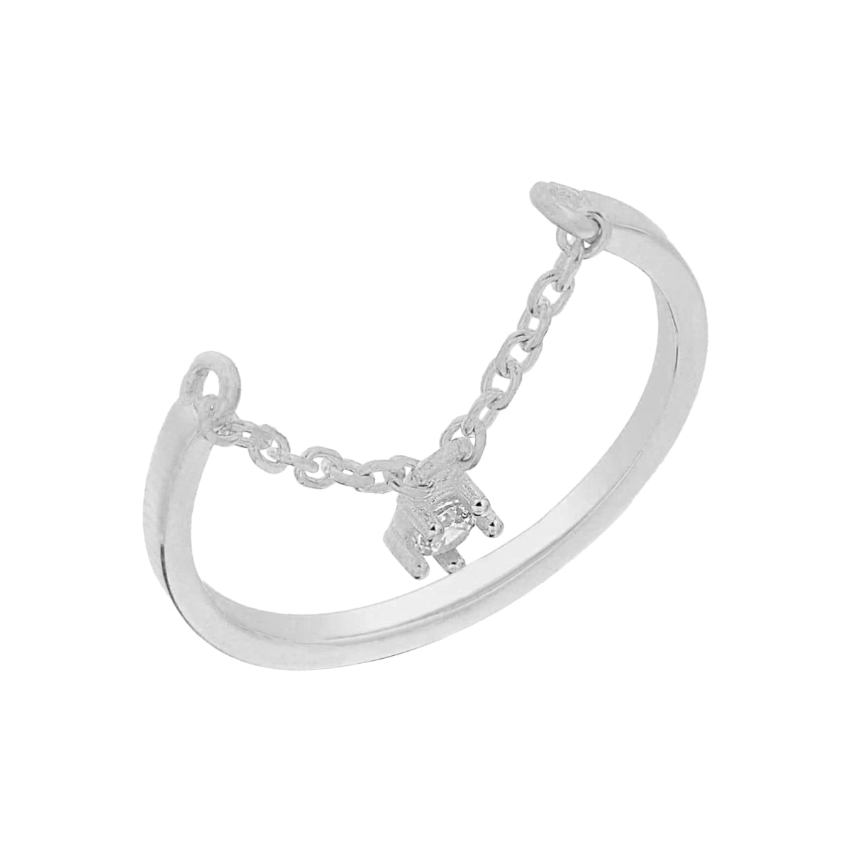 Kardelen Chain Zirkonia Ring - 925 SILBER Blitzangebot