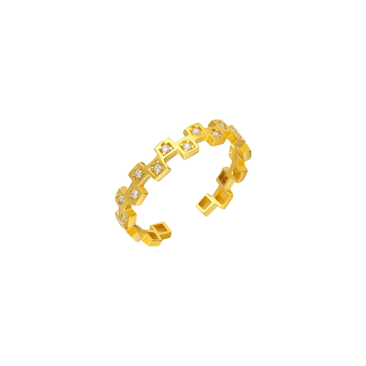 Kardelen Mini Squares Ring - 925 SILBER Letzte 3 Tage