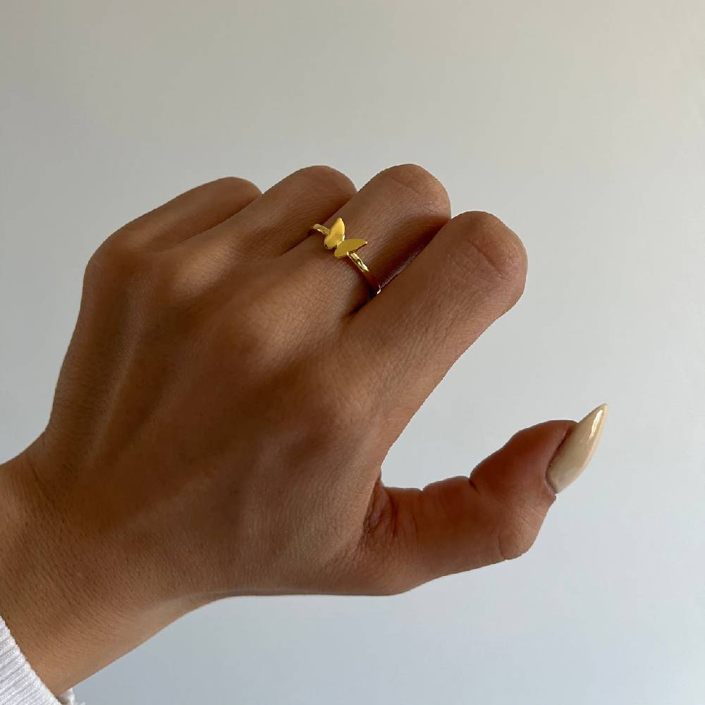 Kardelen Basic Schmetterling Ring - 925 SILBER Bis zu 60% Rabatt
