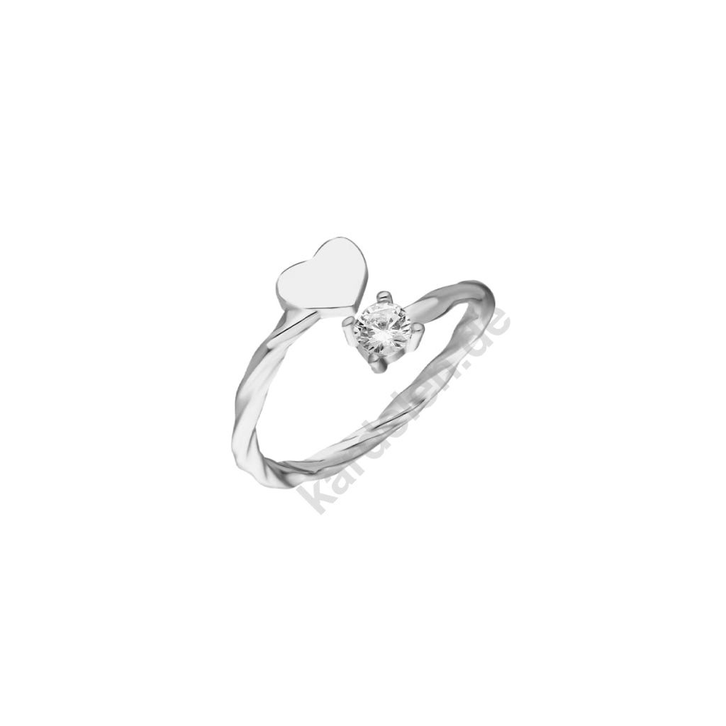 Kardelen Heart Diamond Ring - 925 SILBER Bis zu 65% Rabatt