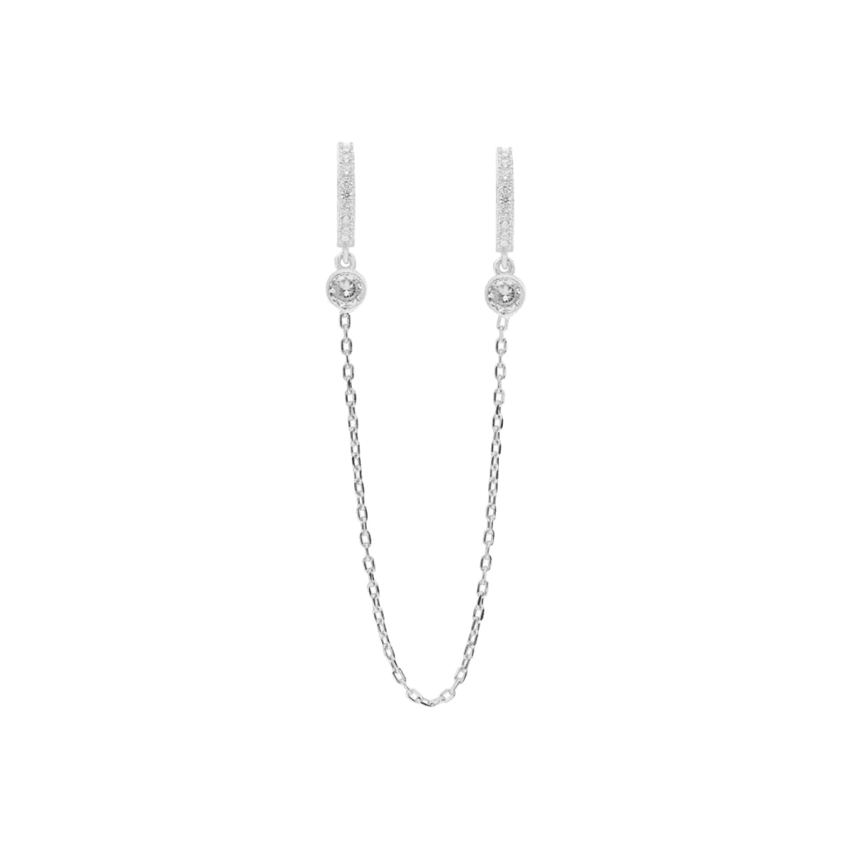 Kardelen Double Strang Ohrring - 925 SILBER Sonderangebot der Fabrik