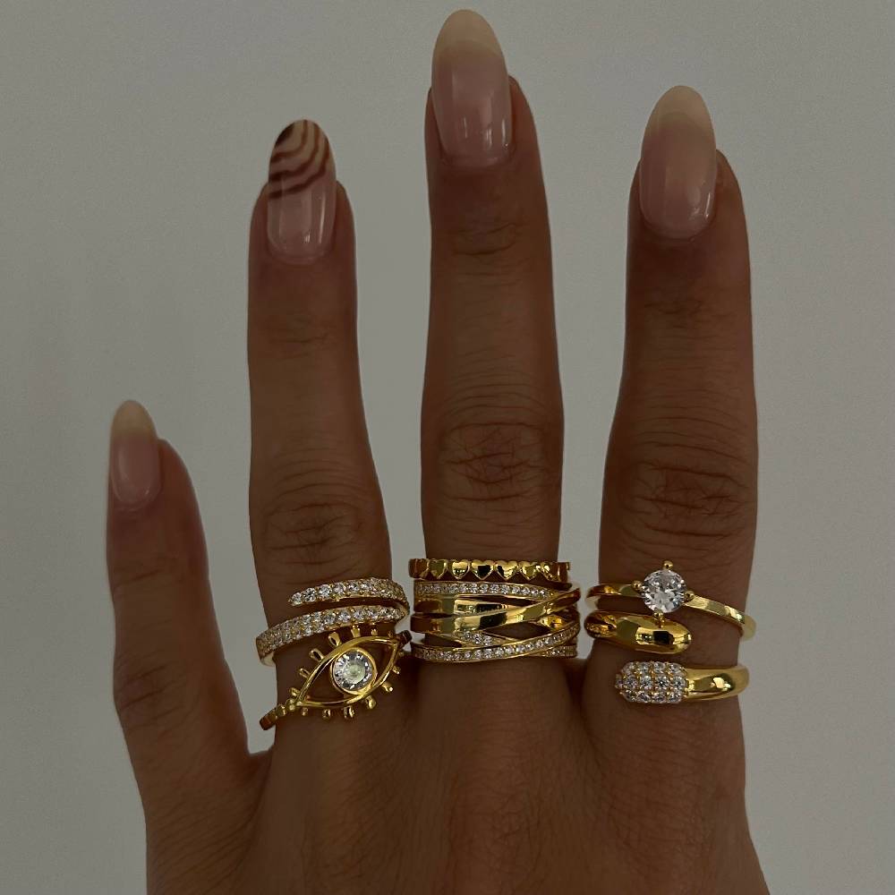 Kardelen Big Shaylee Zirkonia Ring - 925 SILBER Bis zu 55% Rabatt