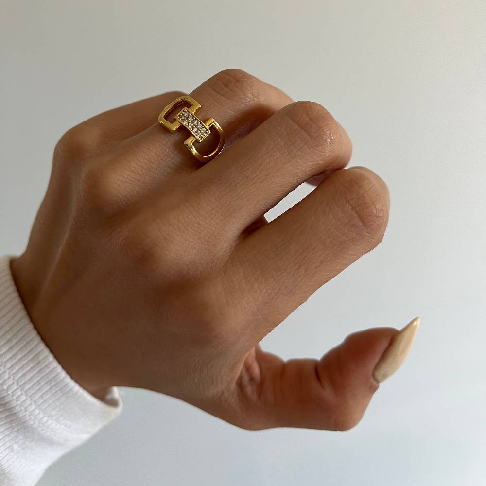 Kardelen Sperren Chain Ring - 925 SILBER 50% Rabatt mit kostenlosem Versand