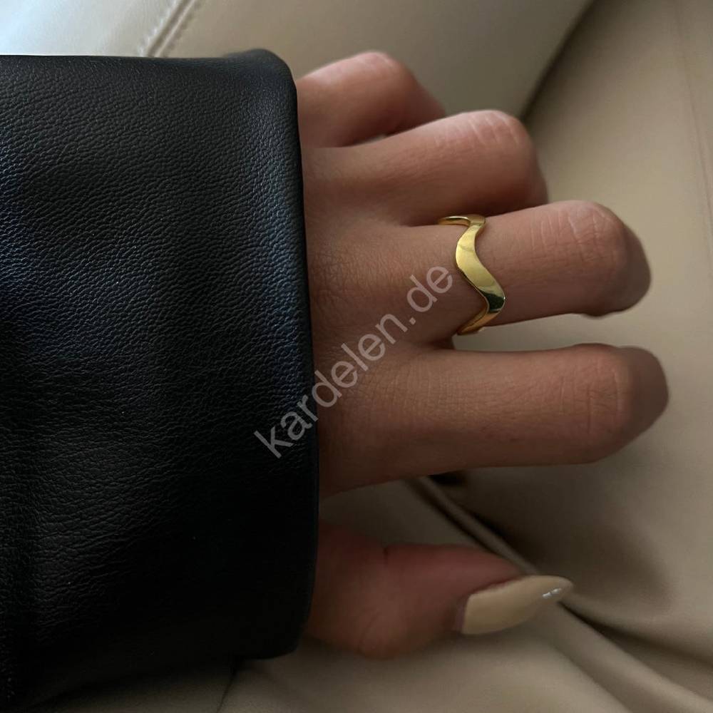 Kardelen Wave Ring - 925 SILBER Kostenloser Versand international