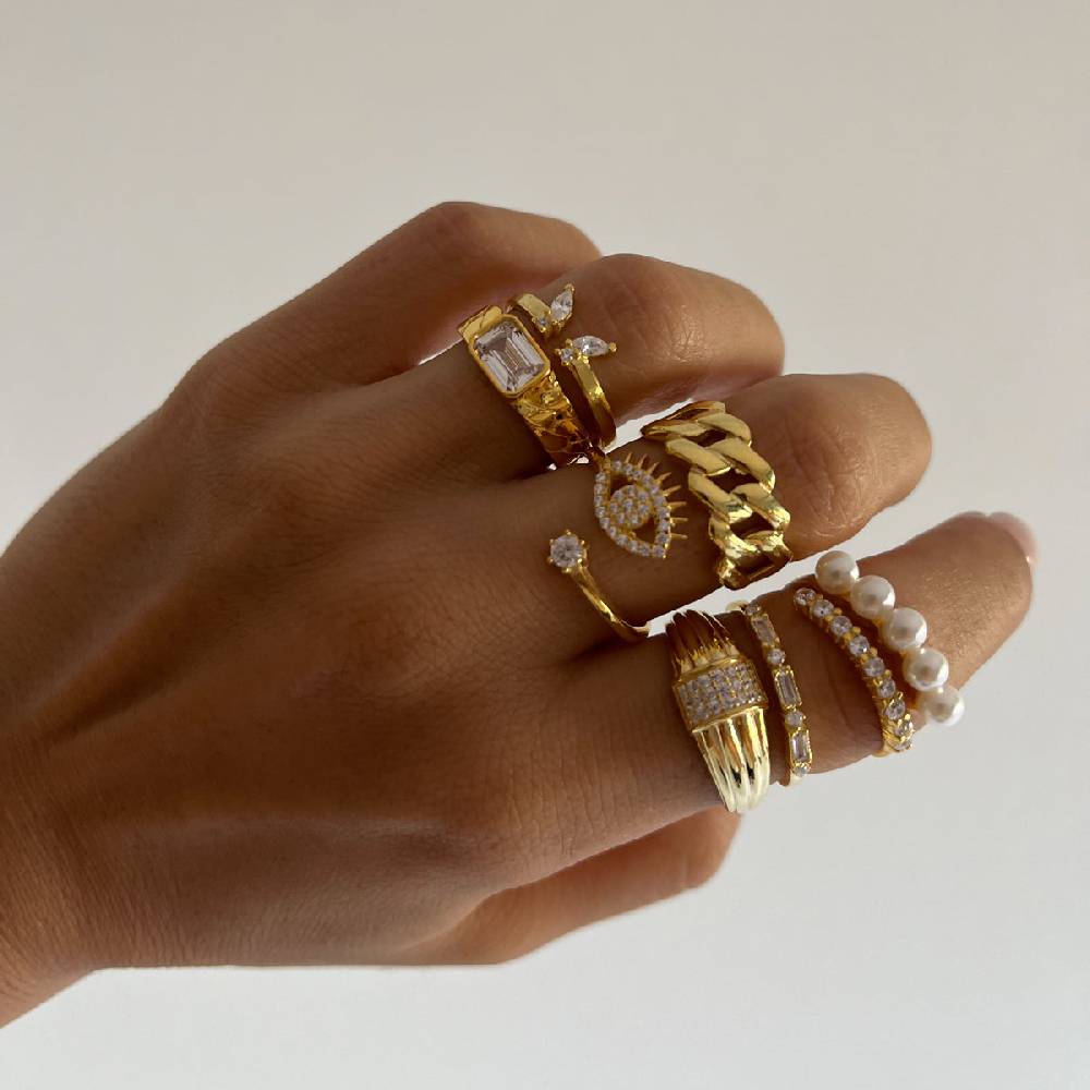 Kardelen Cuban Ring - 925 SILBER 2025