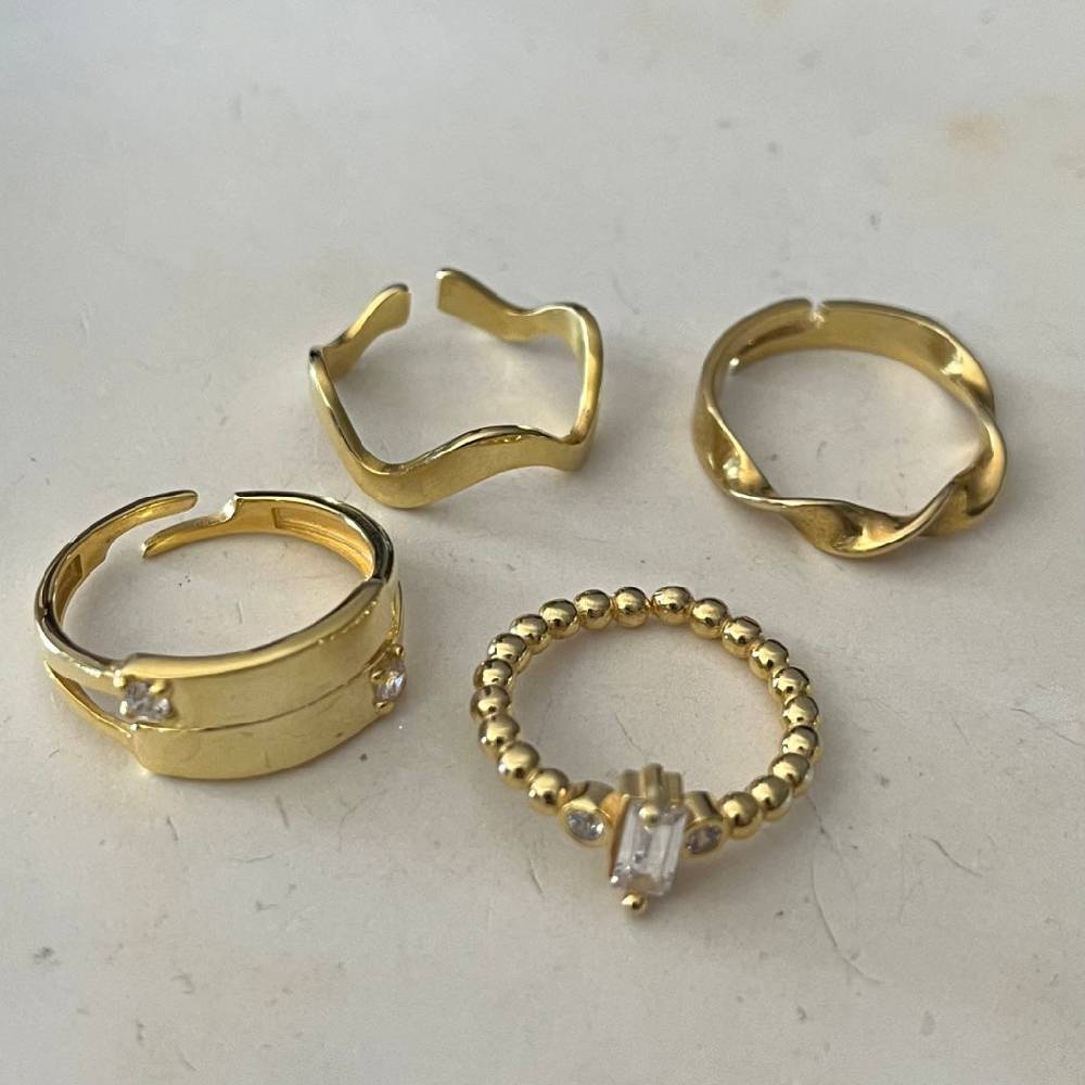 Kardelen Two Zirkonia Ring - 925 SILBER Auslauf