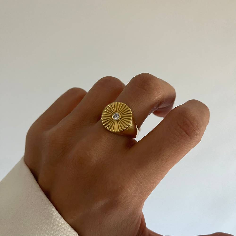 Kardelen Daisy Solitaire Ring - 925 SILBER Fabrik Onlineshop