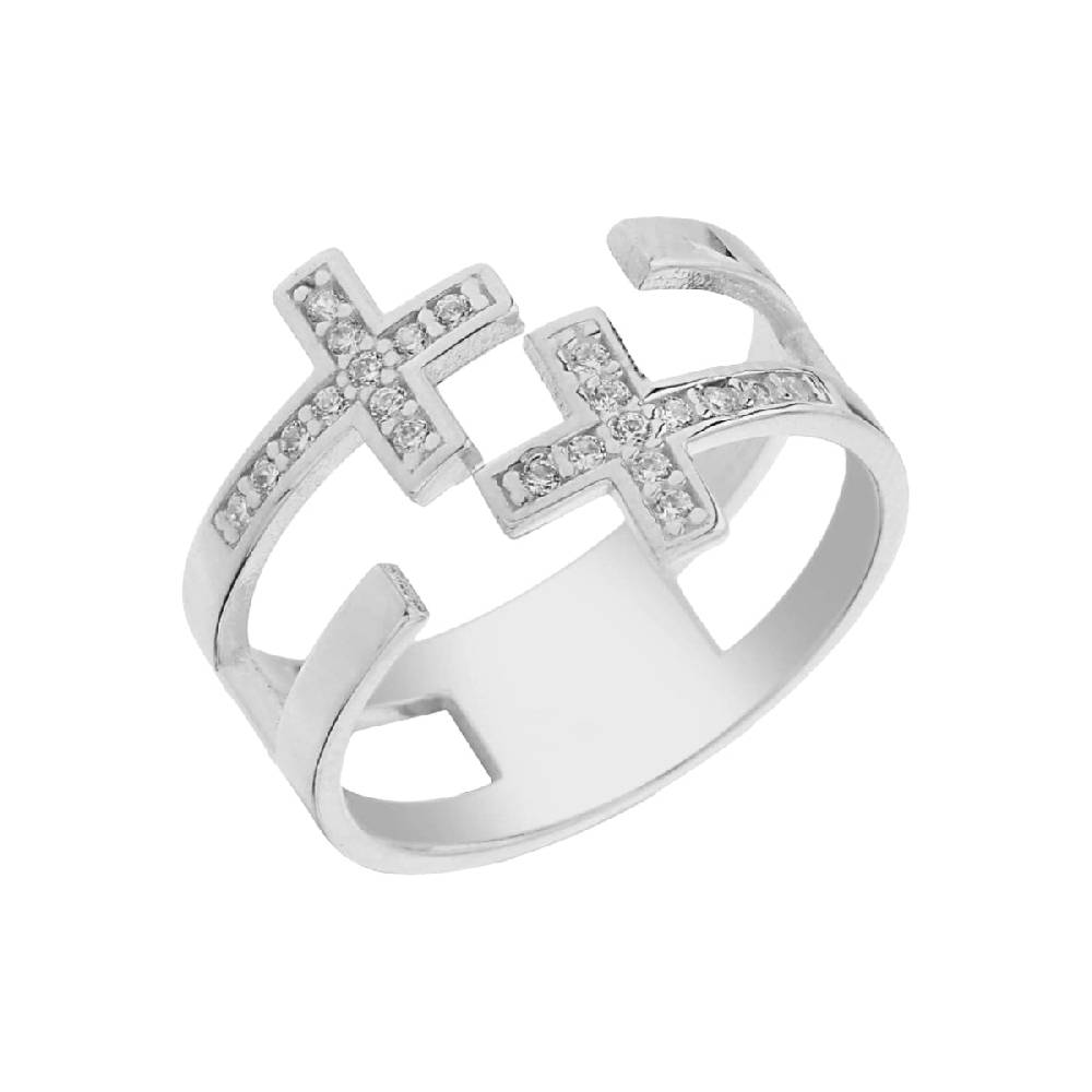Kardelen Kreuz Ring - 925 SILBER Fabrikpreis