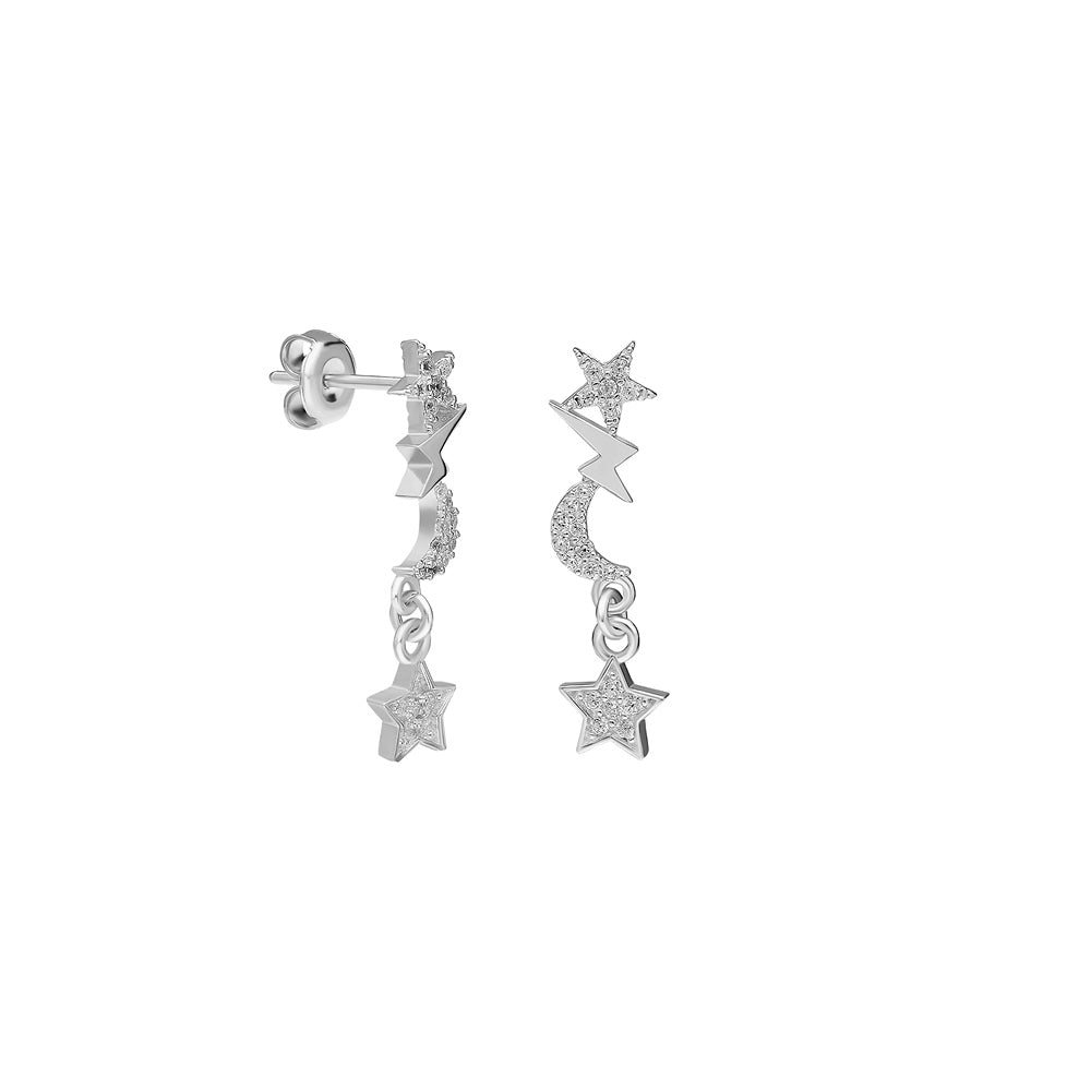 Kardelen Symbolisierte Ohrringe mit Zirkonia - 925 SILBER Sonderangebot