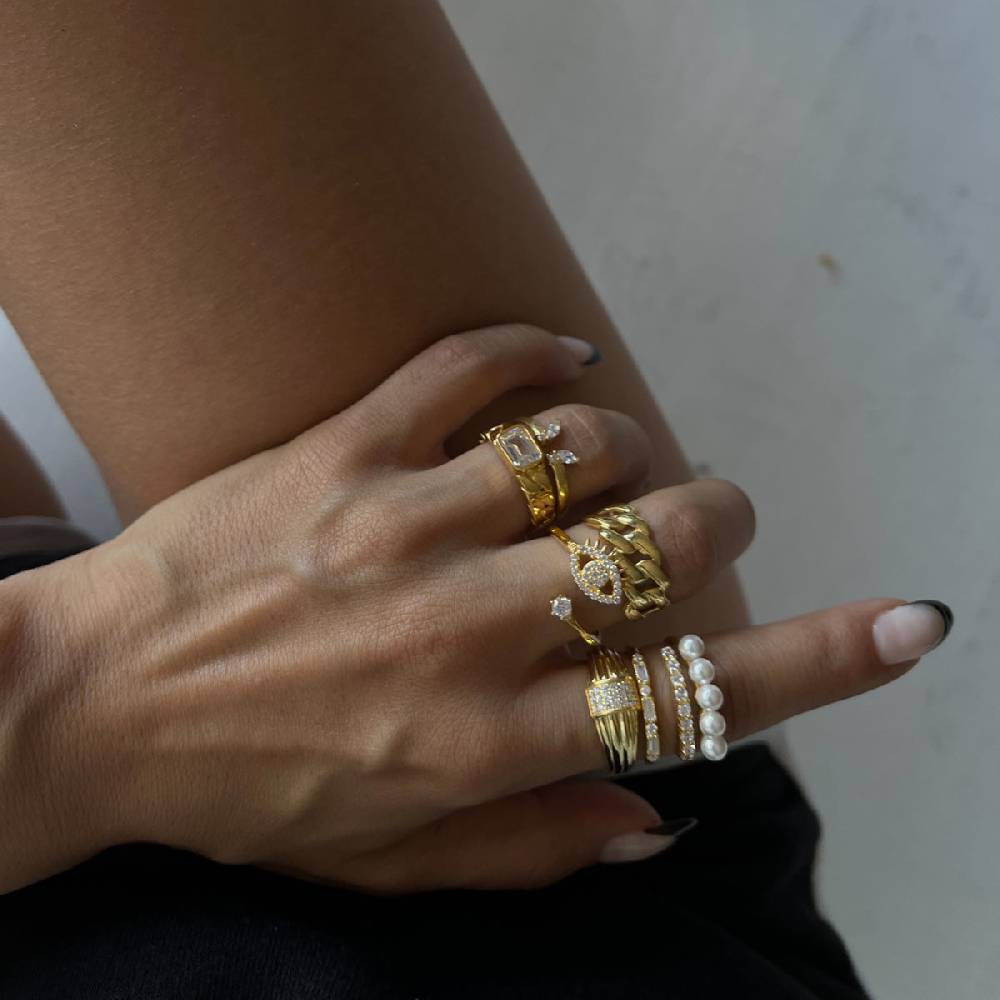 Kardelen Zirkonia Rund Ring - 925 SILBER Günstig kaufen