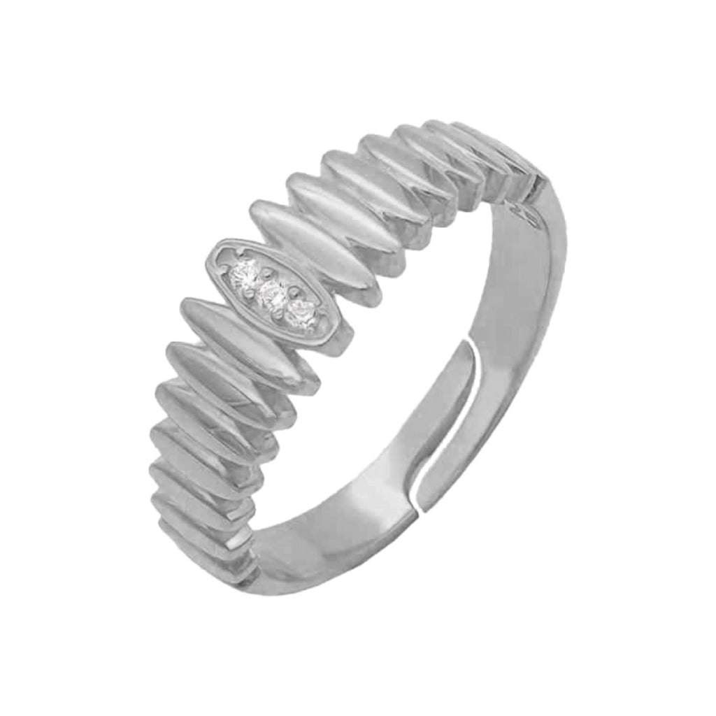 Kardelen Wave Design Zirkonia Ring - 925 SILBER Versandkostenfrei