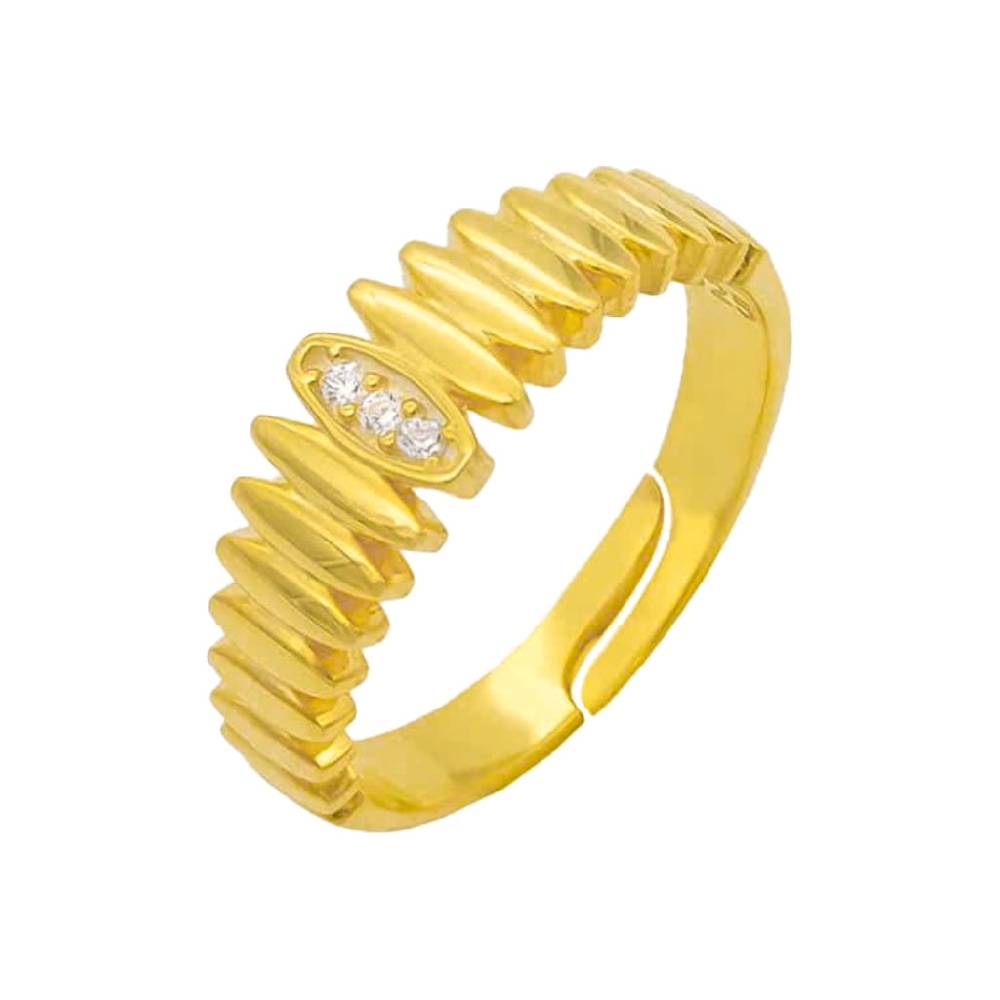 Kardelen Wave Design Zirkonia Ring - 925 SILBER Versandkostenfrei