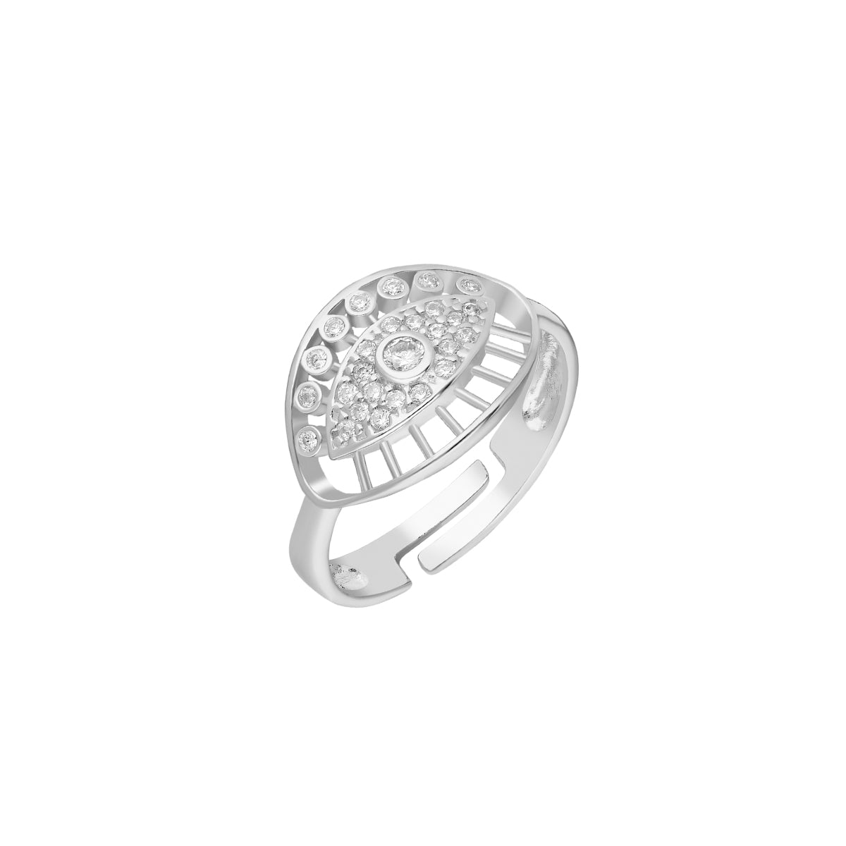 Kardelen Big Zirkonia Augen Ring - 925 SILBER Preisnachlass