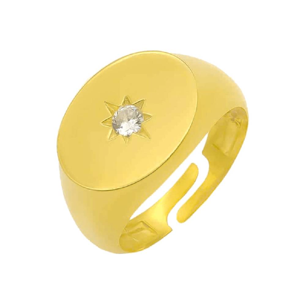 Kardelen Pole Star Solitaire Ring - 925 SILBER Lagerräumung