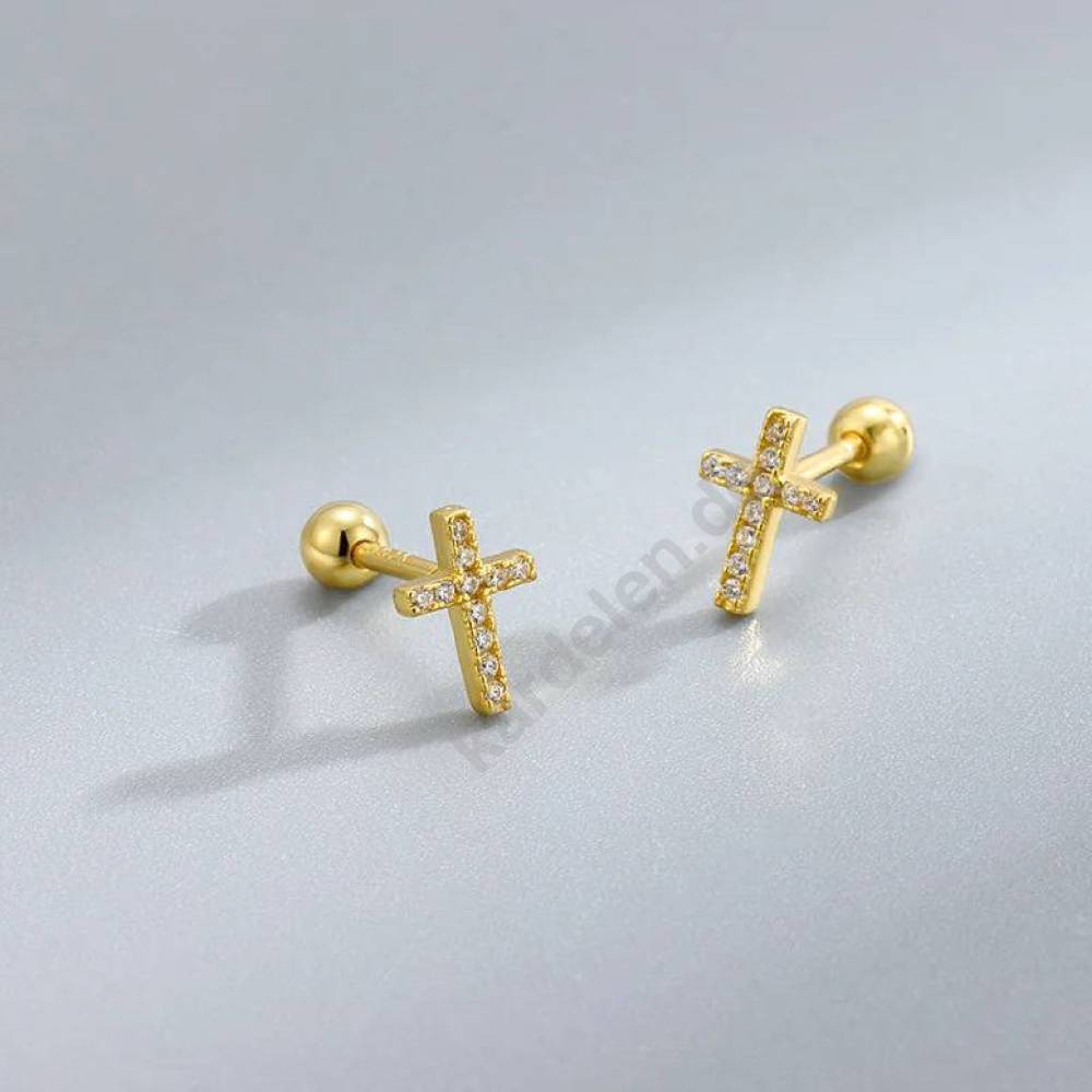 Kardelen KREUZ PIERCING ZIRKONIA Räumungsverkauf