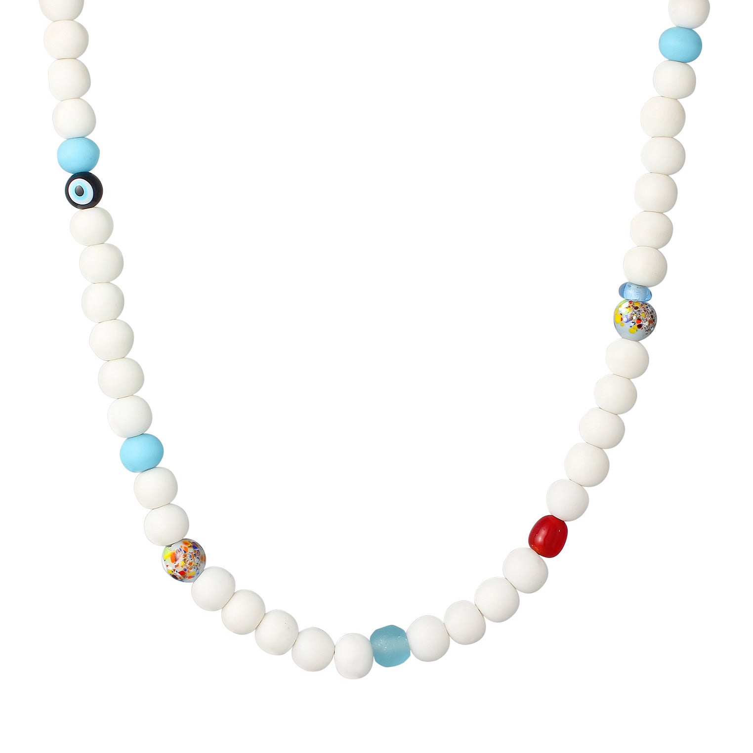 Kuzzoi Halskette mit Smiling Face Glasperlen Bunt Zeitlich begrenztes Angebot