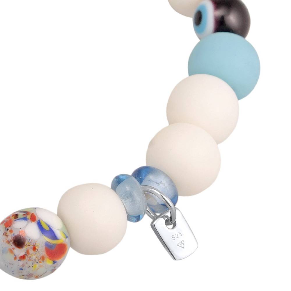 Kuzzoi Armband mit Smiling Face | Harzperlen Blitzangebot