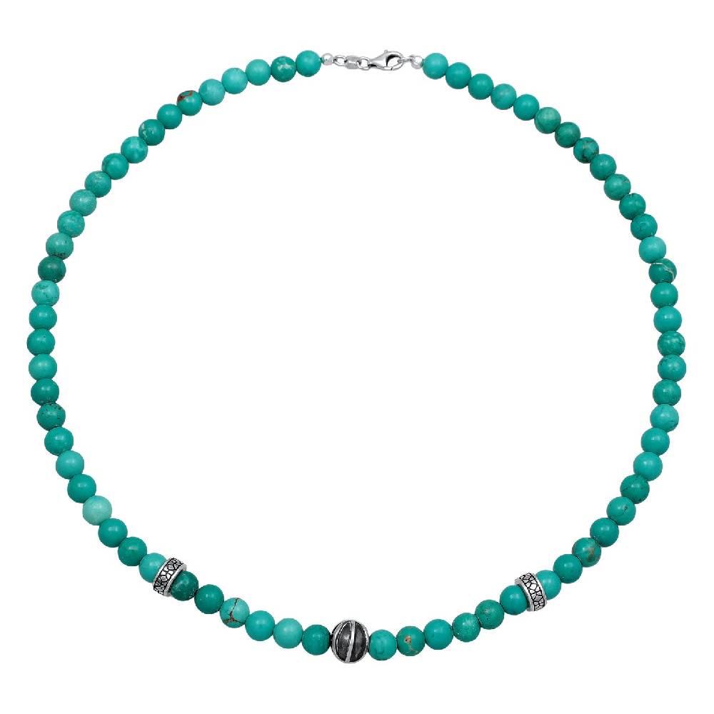 Kuzzoi Halskette Beads Vintage | Howlith (Türkis) Tägliche Deals