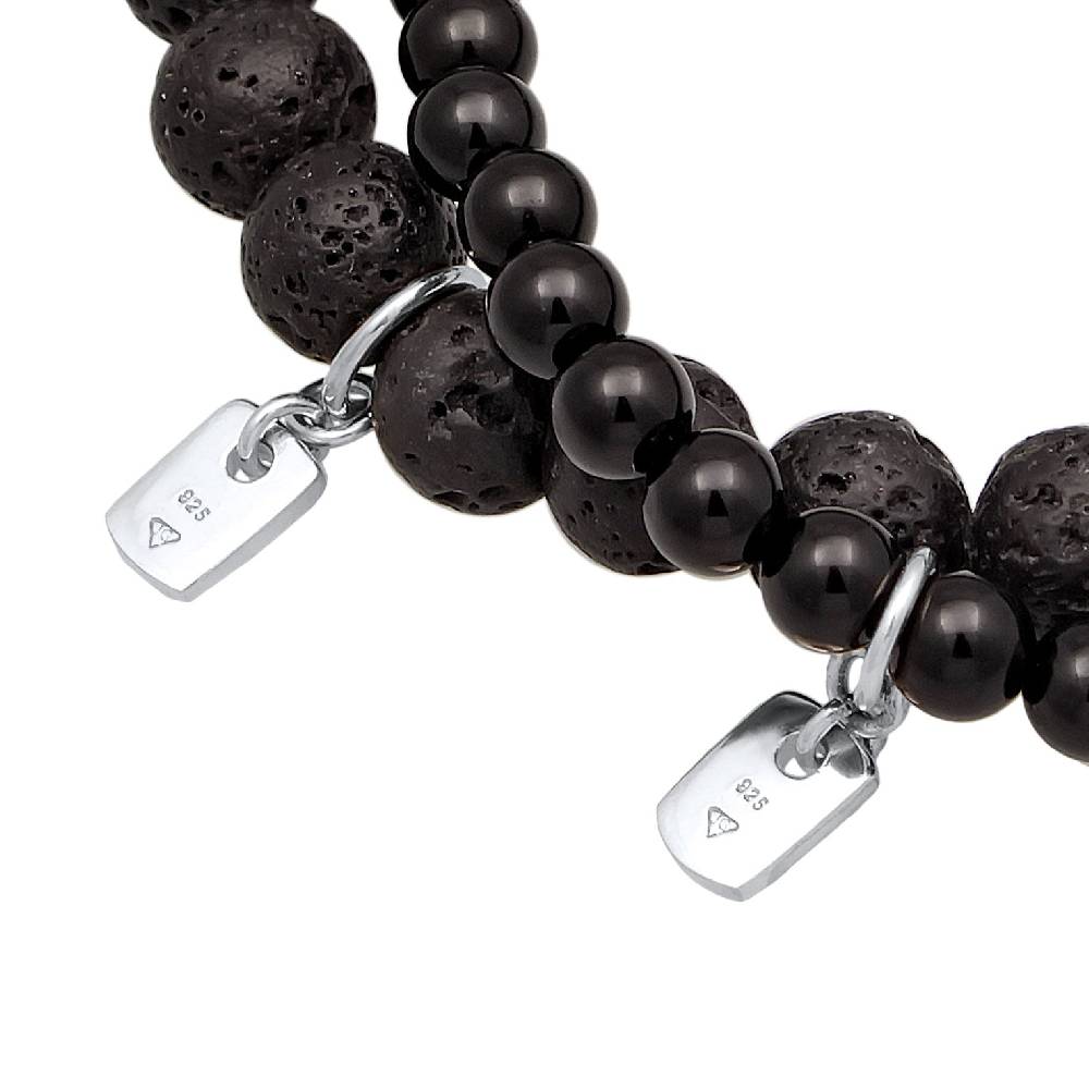 Kuzzoi Armbandset Perlen | Lava, Onyx (Schwarz) Letzte 3 Tage