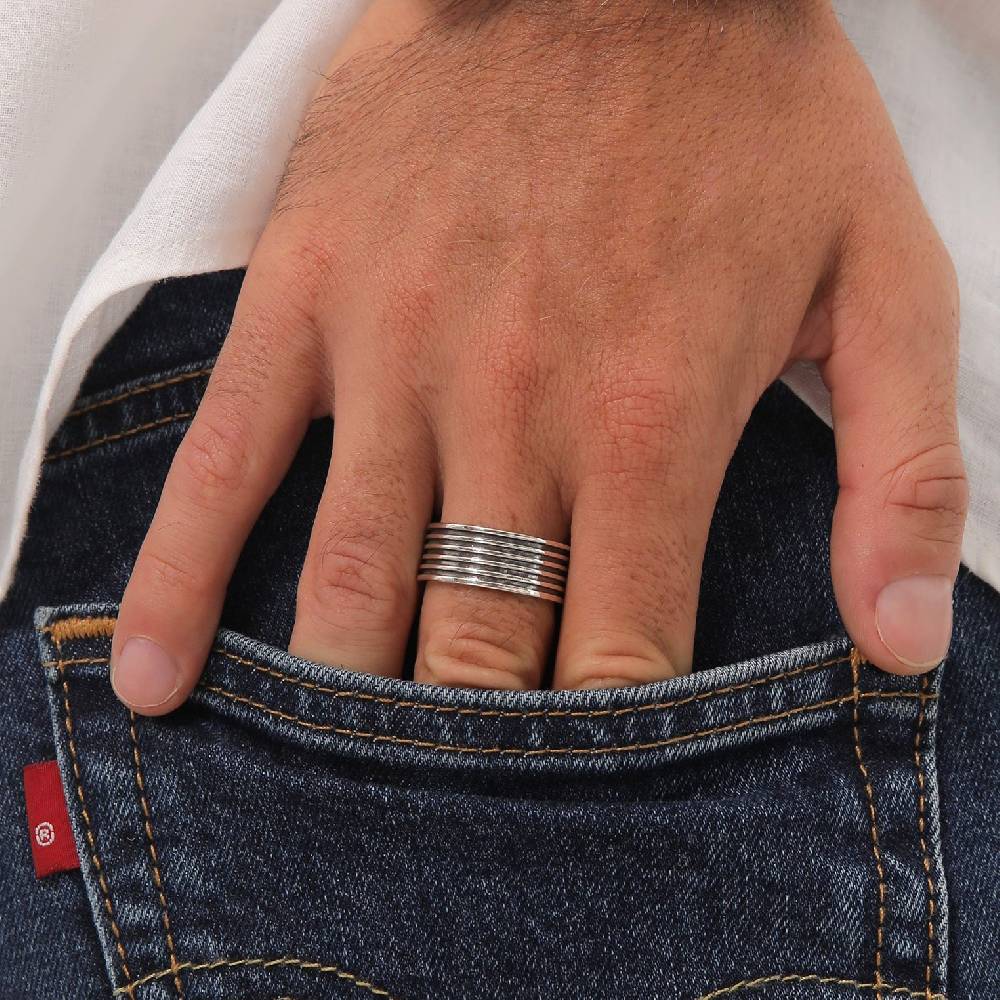 Kuzzoi Bandring Rillen | Emaille Neueste Stile