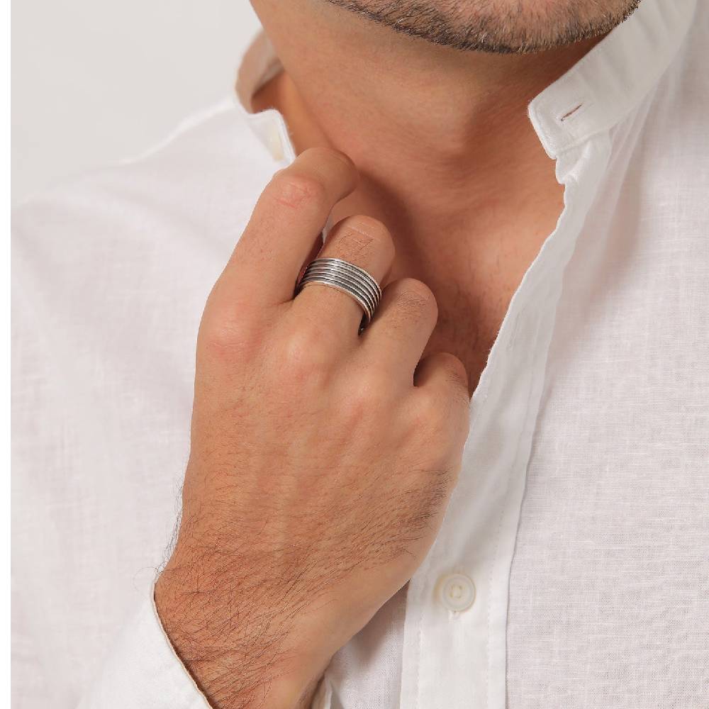Kuzzoi Bandring Rillen | Emaille Neueste Stile