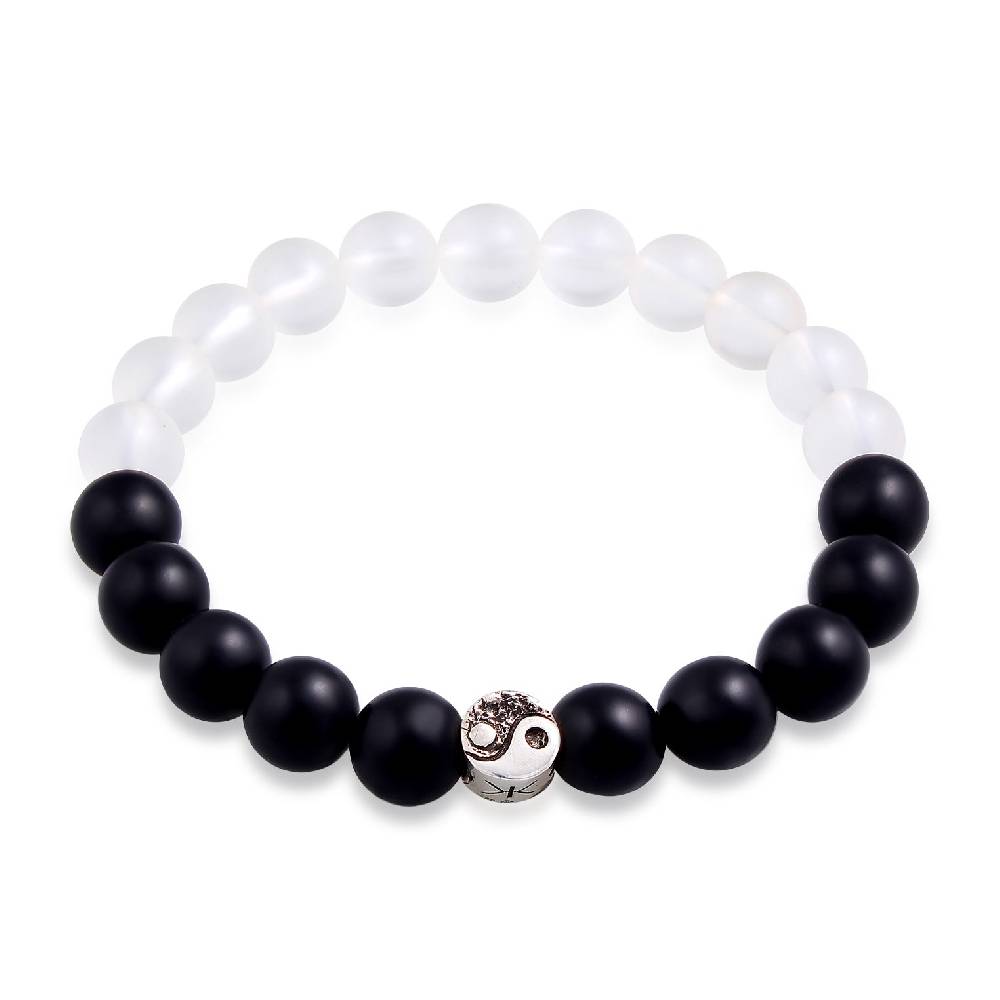 Kuzzoi Armband Yin Yang Beads | Onyx (Schwarz) Bis zu 65% Rabatt