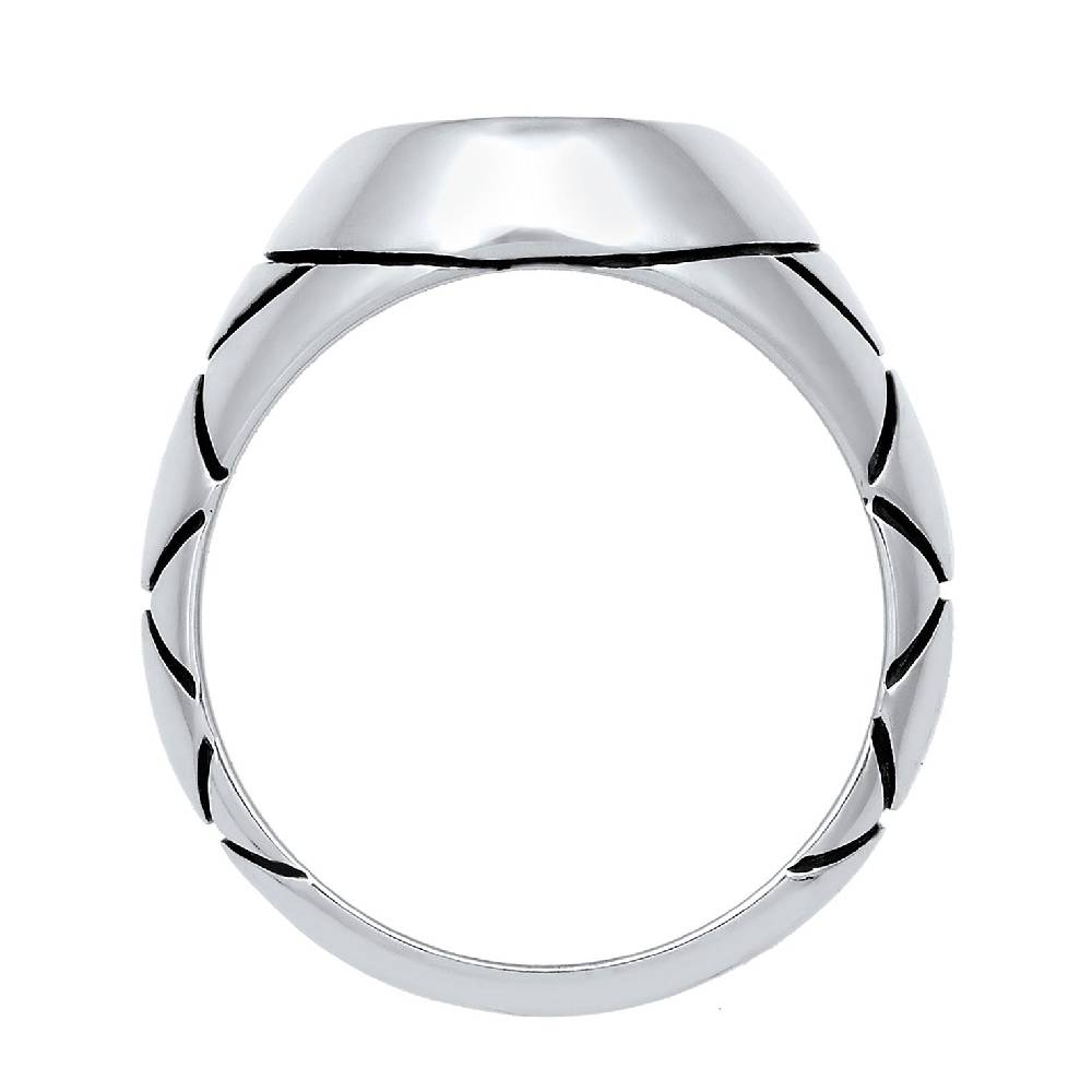 Kuzzoi Siegelring Oval Strukturiert | Emaille Nur für heute