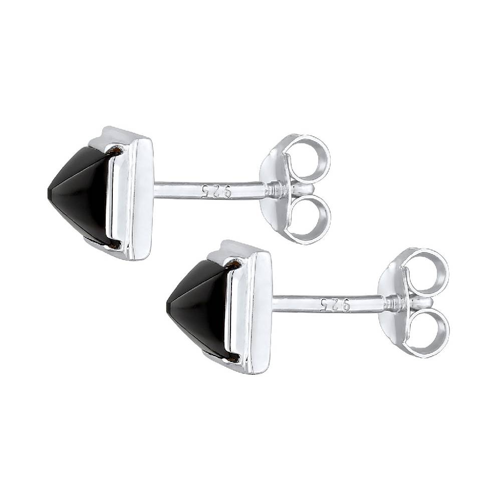 Kuzzoi Ohrstecker Pyramide | Onyx (Schwarz) Vierteljährliche Förderung