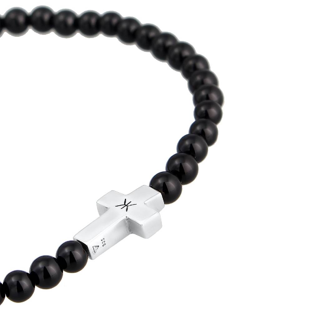 Kuzzoi Armband Kreuz | Onyx (Schwarz) im Angebot