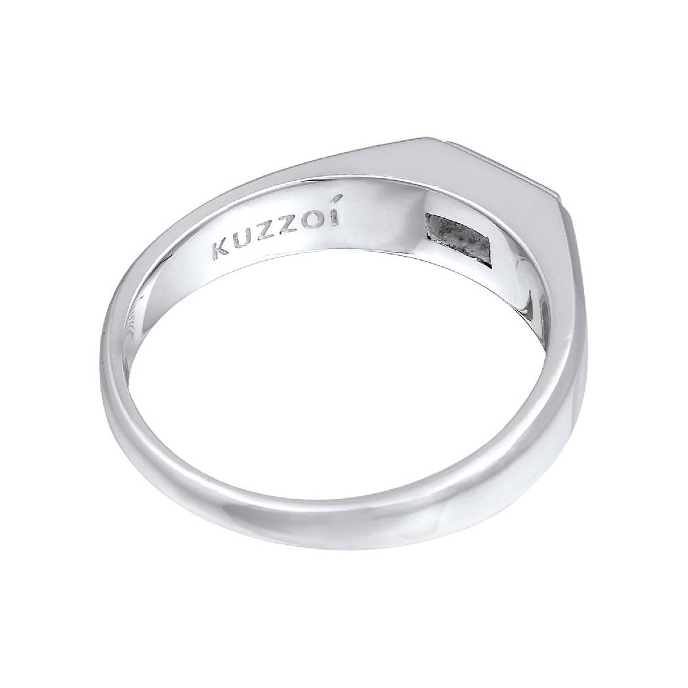 Kuzzoi Siegelring Quadrat | Topas (Weiß) Online Shopping